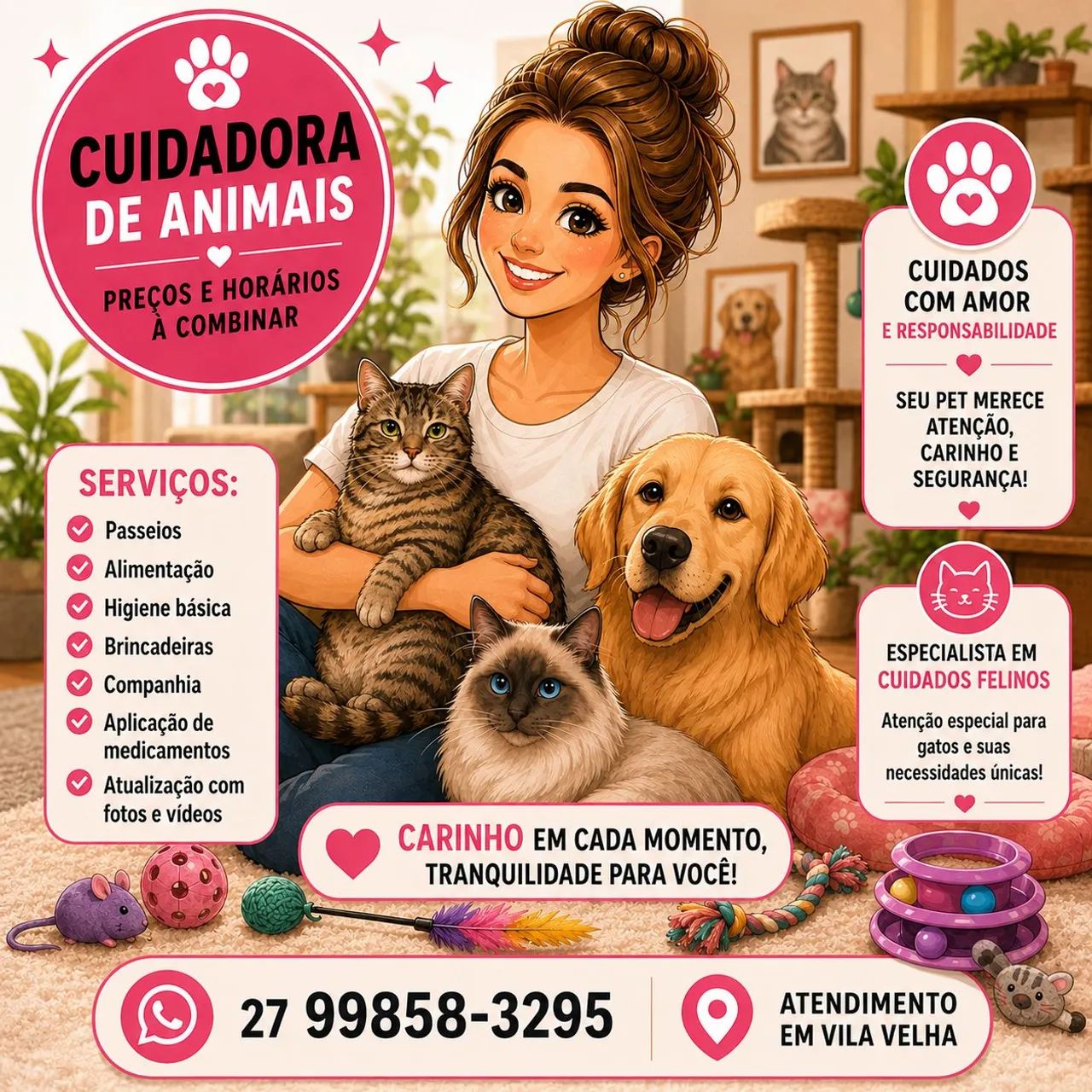 CUIDADORA DE ANIMAIS 