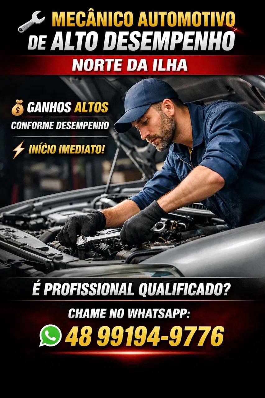 CONTRATA-SE MECÂNICO AUTOMOTIVO - INÍCIO IMEDIATO