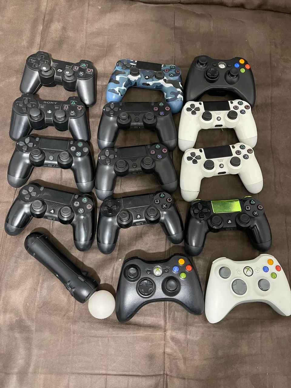 Lote com 15 controles Ps4, Ps3 e Xbox 360