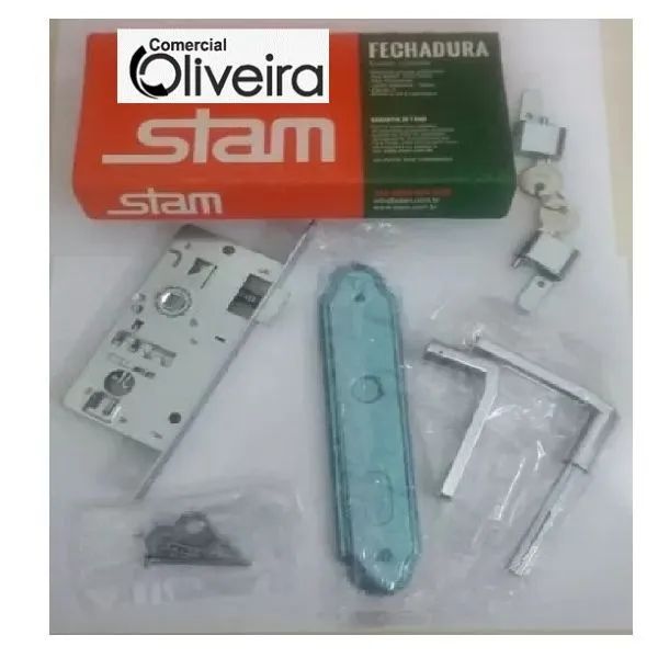 Fechadura Externa com Espelho Cromado 501/502-03 - Stam - Para Sete Lagoas
