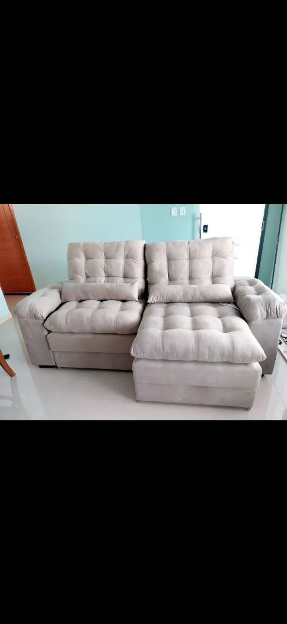 SOFA RETRÁTIL E RECLINÁVEL P/4 LUGARES