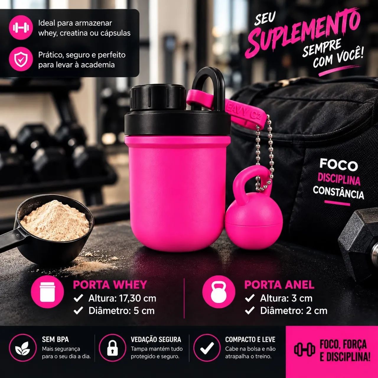 Kit suplementos e jóias para academia - Foto 3