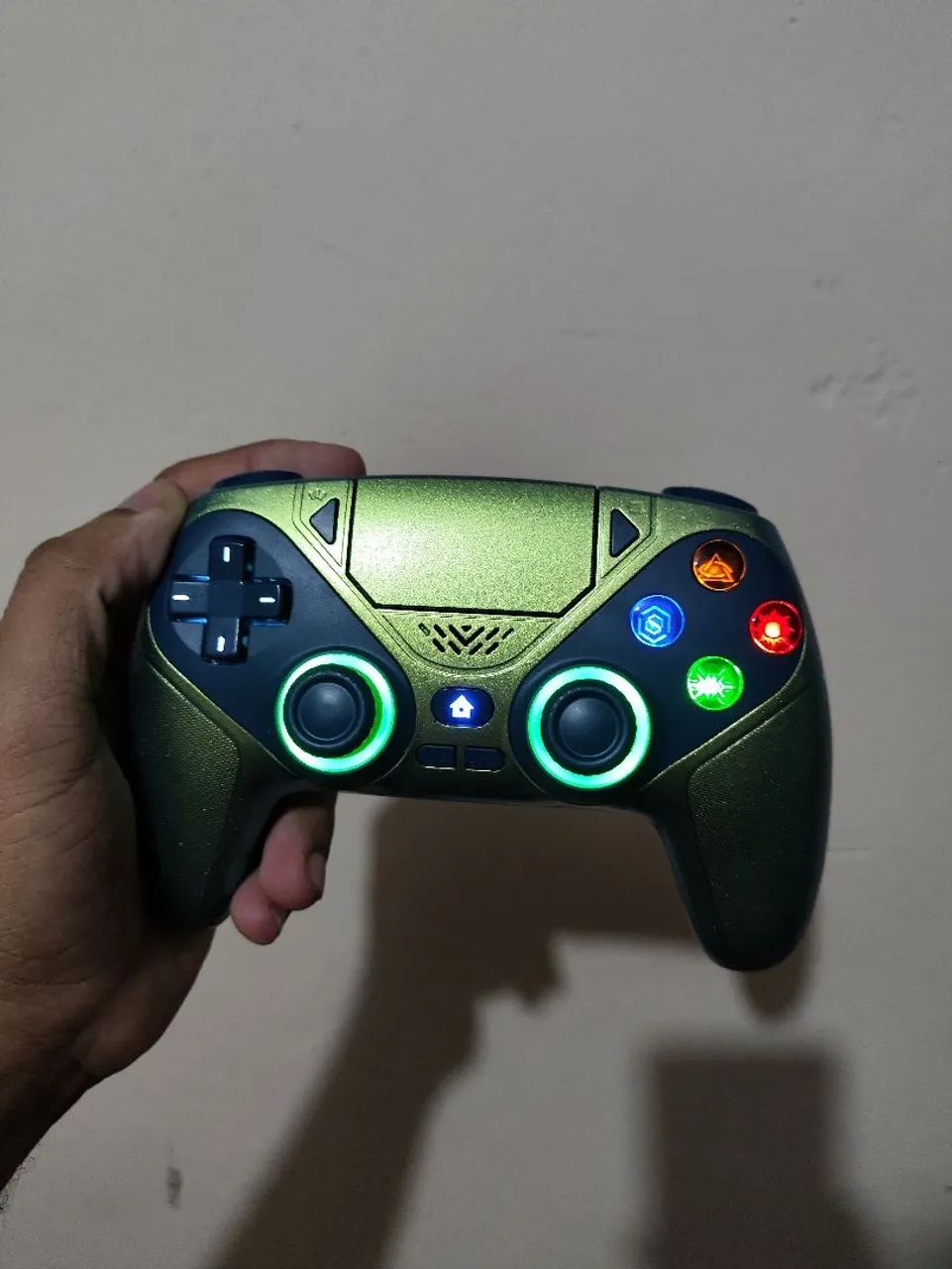 CONTROLE PS5 VERDE RGB
