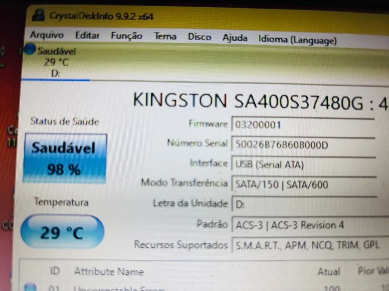 SSD Kingston A400, 480GB (98%) - Foto 2