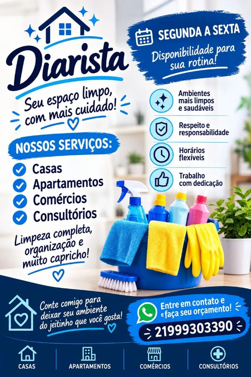 DIARISTA - LIMPEZA COM CAPRICHO 