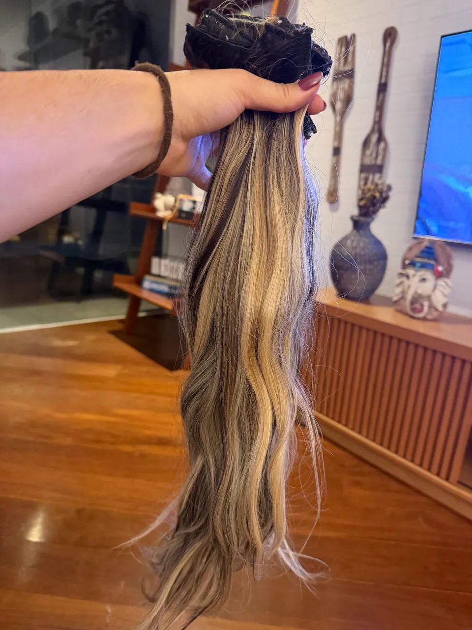 Cabelo humano brasileiro 180 gramas - Foto 4