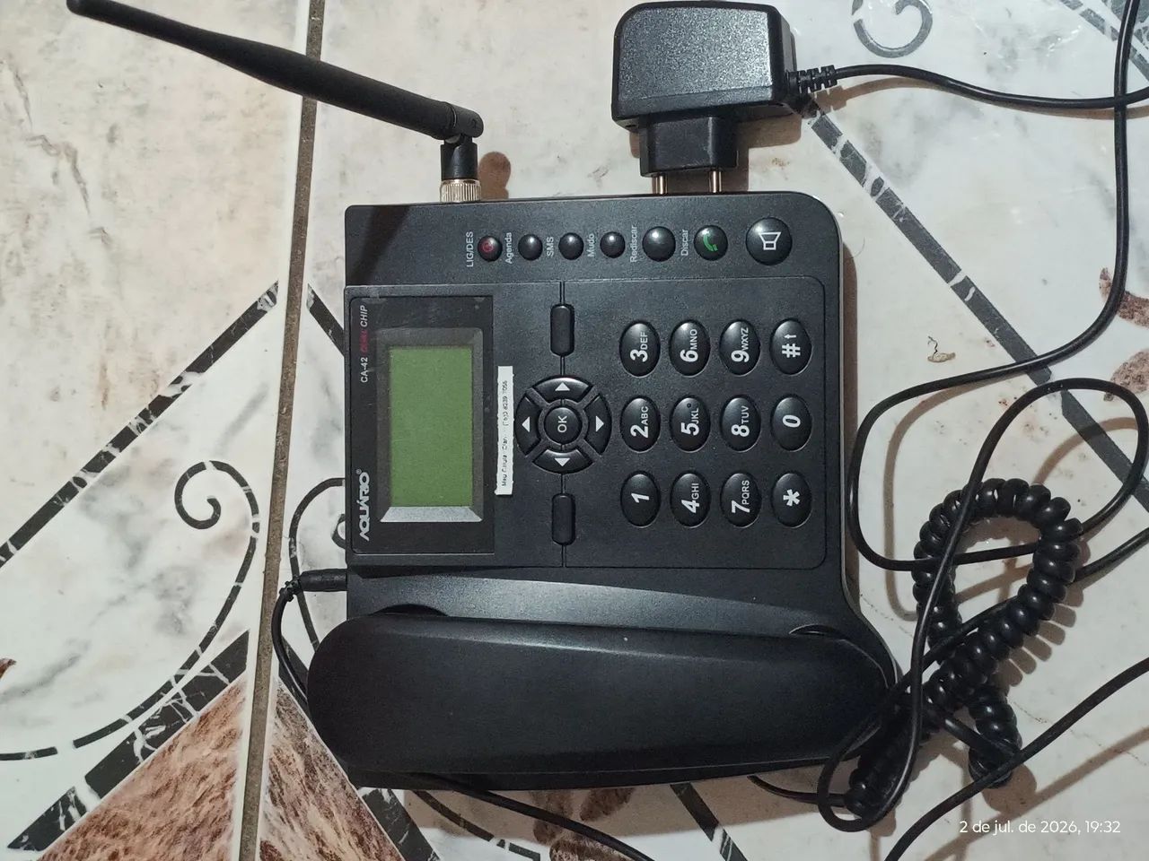 Telefone Rural de Mesa Aquário Dual Chip - Foto 3
