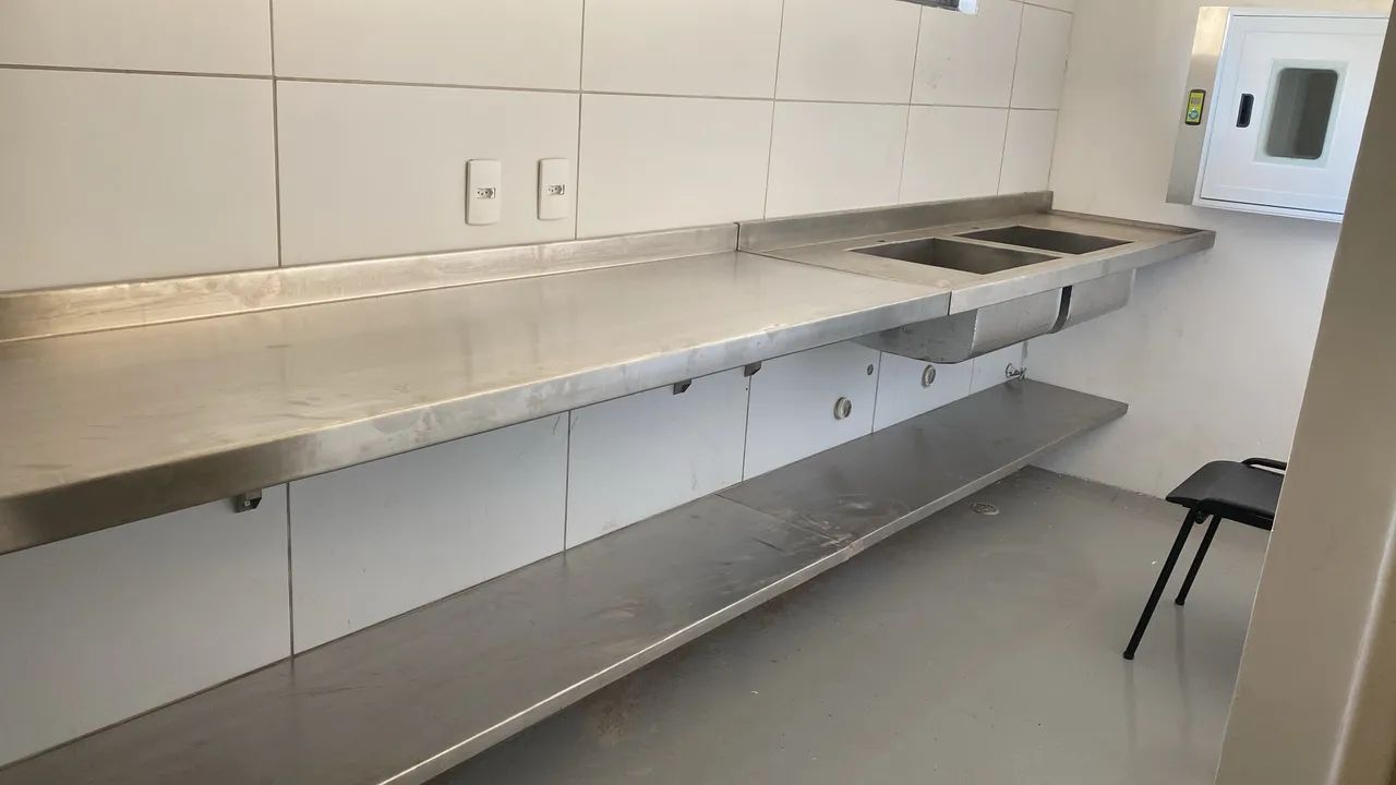 Mesa inox 304 com prateleira inferior  - Foto 2