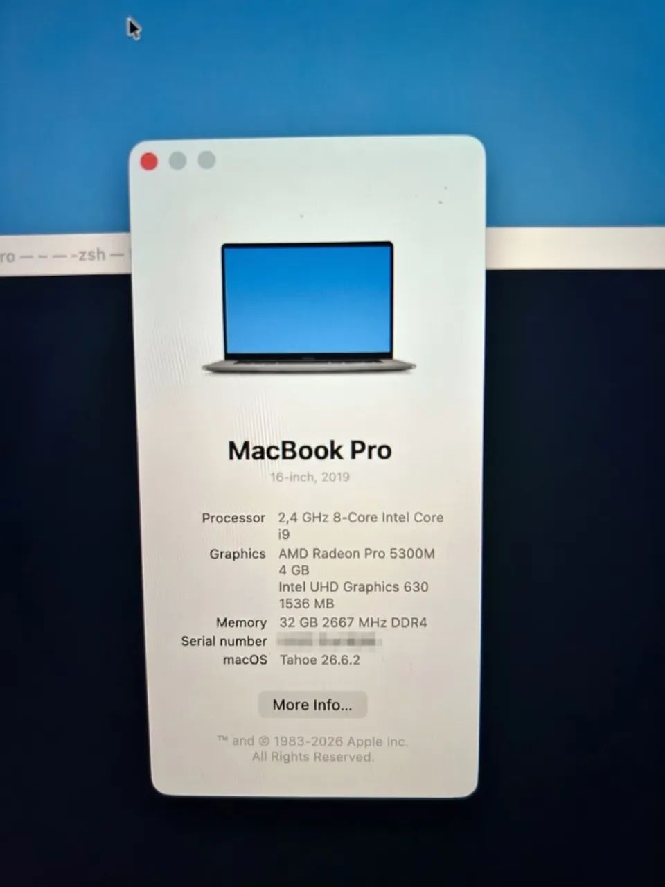 MacBook Pro 16" (2019) - Intel Core i9 8-Core | 32GB RAM | Radeon Pro 5300M 4GB Dedicada - Foto 5