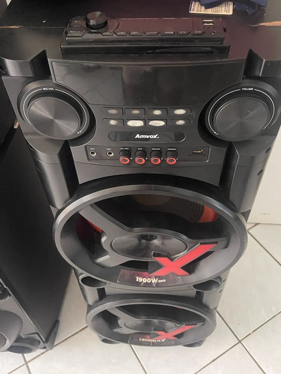 Caixa amplificada torre 1900 watts - Foto 2