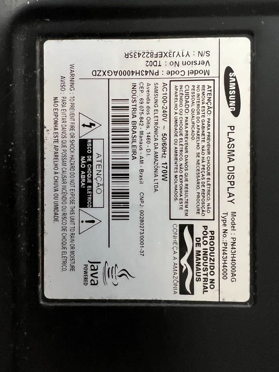 Televisão 43 SANSUNG PLASMA HD - Foto 3
