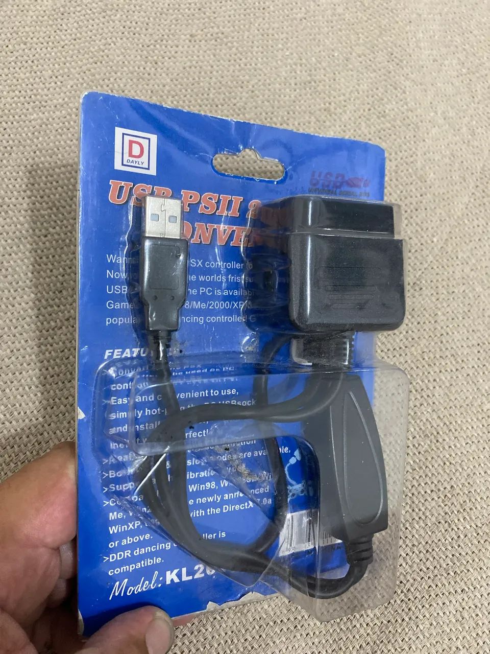 Conversor USB p PS/2 Player Converter for PC PS 2 Controle - Foto 2