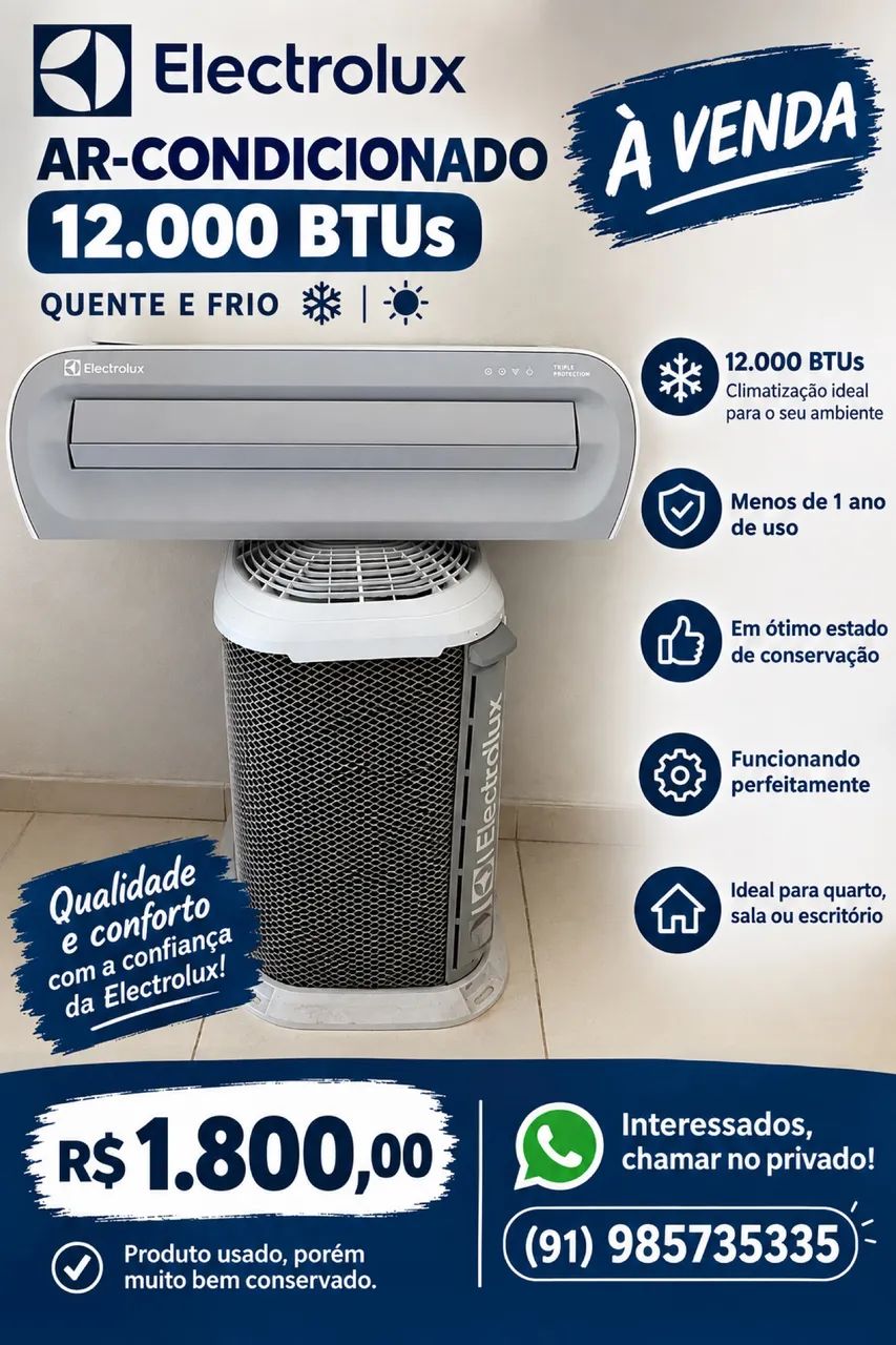 Vendo essa Central de Ar Eletrolux 12000 BTus