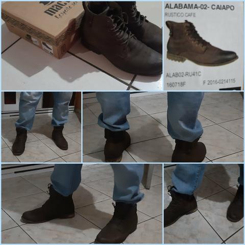 Bota top Alabama rustico-cor-café por 150$