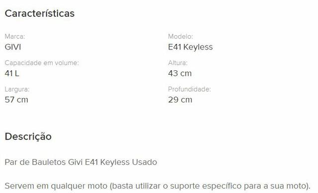 Kit Baus Givi Top case 45 Lt ( Traseiro ) e Laterais 41 Lt - Bmw R 1200 Gs Premium - Foto 7