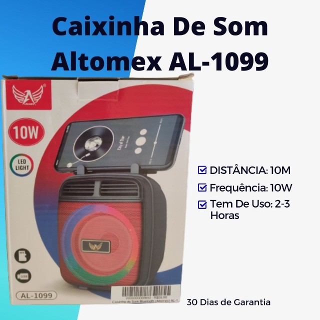 Caixinha de som 10w potente altomex al-1099 - com garantia