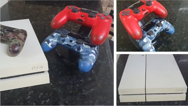 Ps4 com Jogo e Dois Controles, Console de Videogame Playstation Usado  93674500