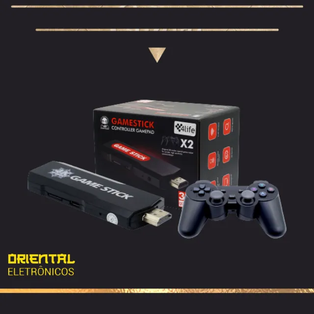 Game Stick Retrô 4K c/ 15000 Jogos + 2 Controles sem Fio na RetroConsole  VideoGames Porto Alegre