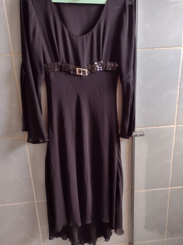 Vestido preto longo veste 34 até 38  - Foto 2