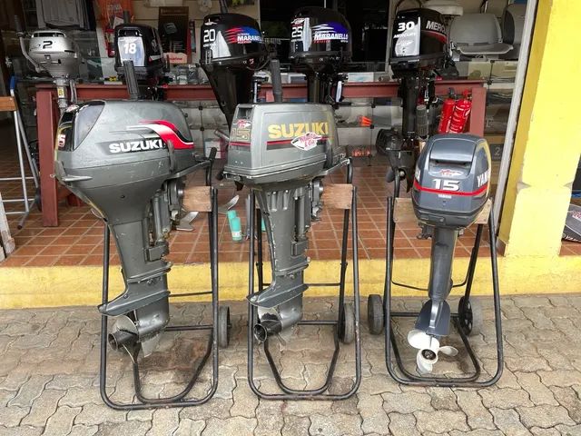 Canoa barco motor popa carreta aluguel locação - Foto 4