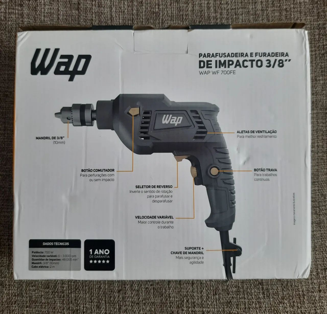 Furadeira de Impacto Wap 700W - Foto 5