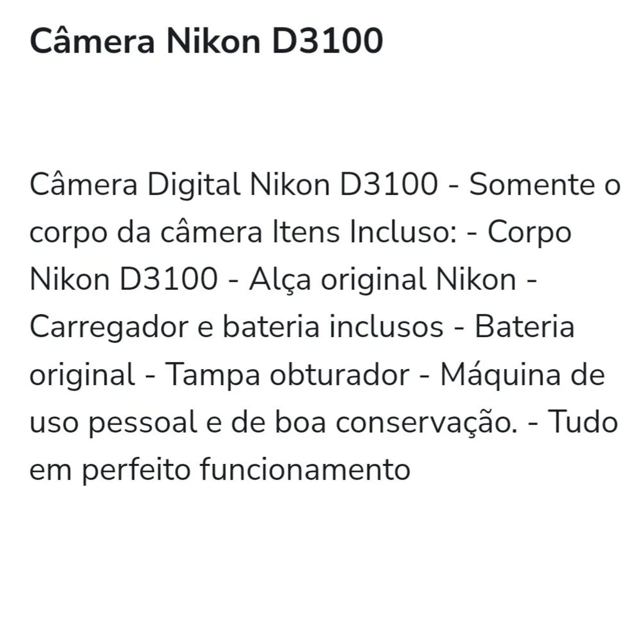 Nikon D3100 Camera63824551302275121