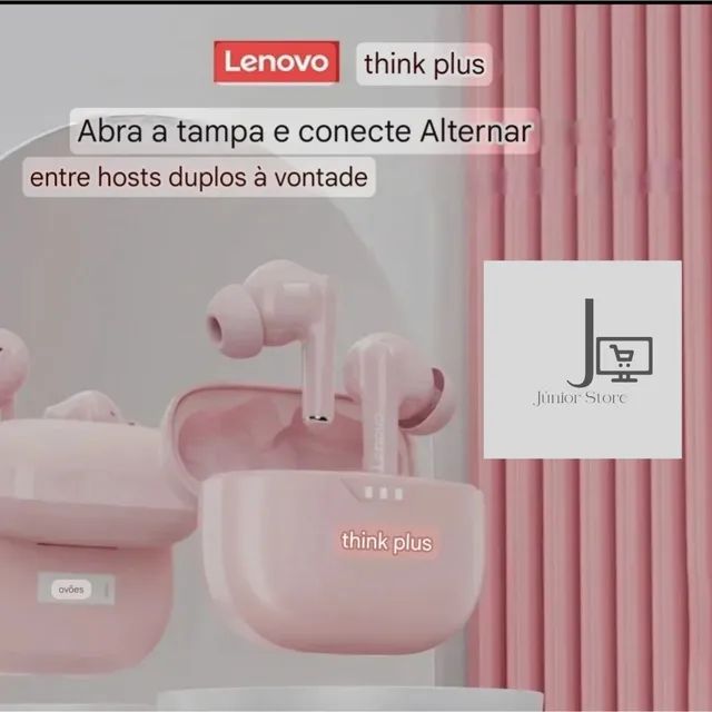 Fone bluetooth Lenovo Rosa - Foto 3