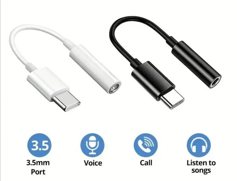 Adaptador de áudio tipo c a 3.5mm para fone de ouvido, áudio aux