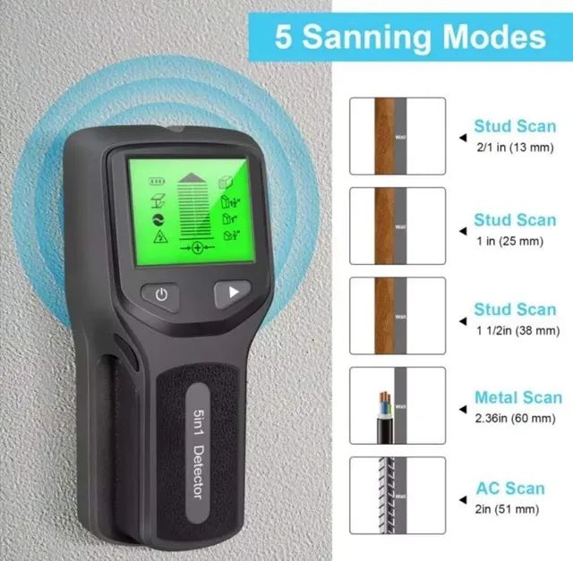  * super escaneado de parede 5 em 1 multiuso led digital  - Foto 5