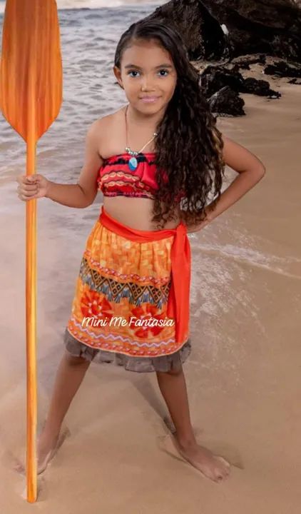 Fantasia Moana para Menina - Tamanho P