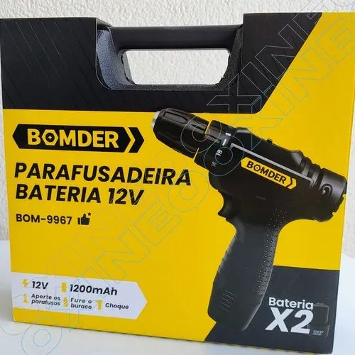Parafusadeira/furadeira a bateria, 12V e 21V, fonte de carregamento bivolt Kit 2 baterias - Foto 5