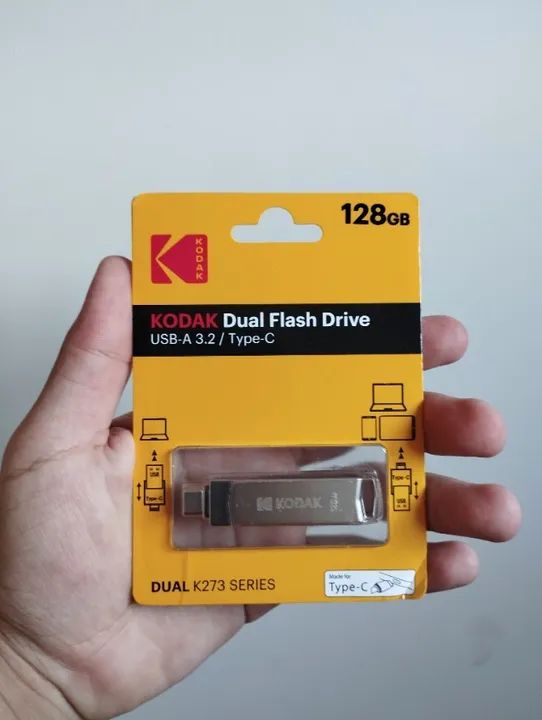 Pen Drive 128GB Kodak Dual Flash