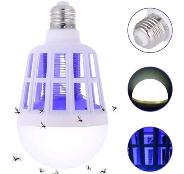 Lâmpada Luz Led 15 Watts Mata Mosquito Pernilongo Bivolt  - Foto 2