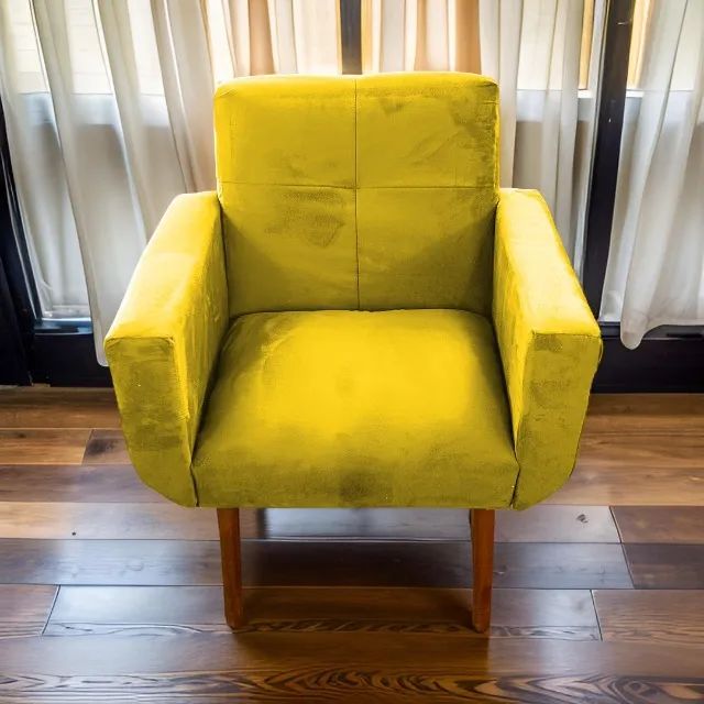 Poltrona Quadrada - Na compra de duas poltronas, ganhe um puff tripé de brinde!! - Foto 4