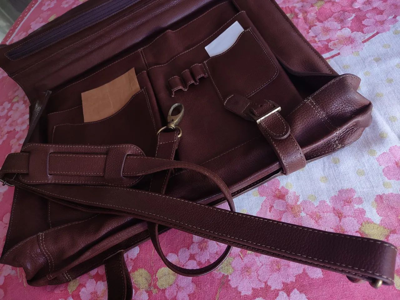 Bolsa transversal - Couro legítimo  - Foto 3