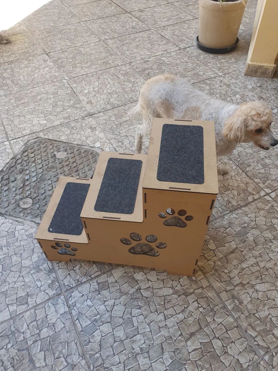 Escadinha para cachorro ? com 3 degraus