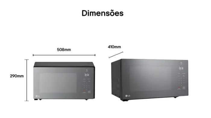 Micro-ondas NeoChef LG 30 Litros Limpa Fácil - MS3094NR - Foto 4