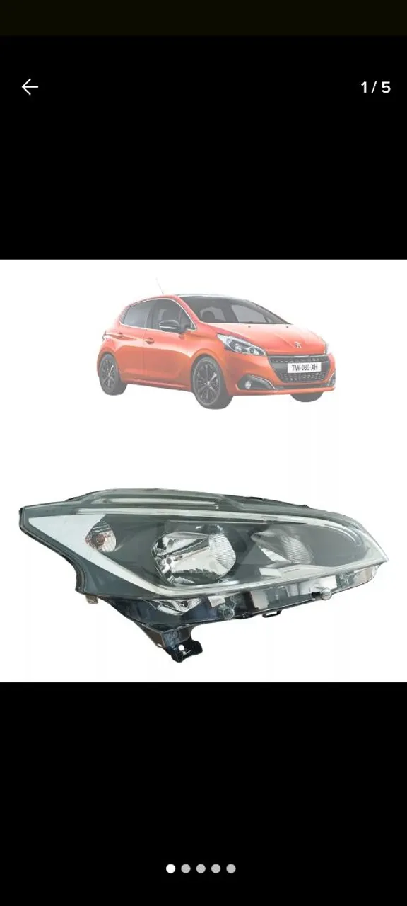 Farol Dianteiro Peugeot 208