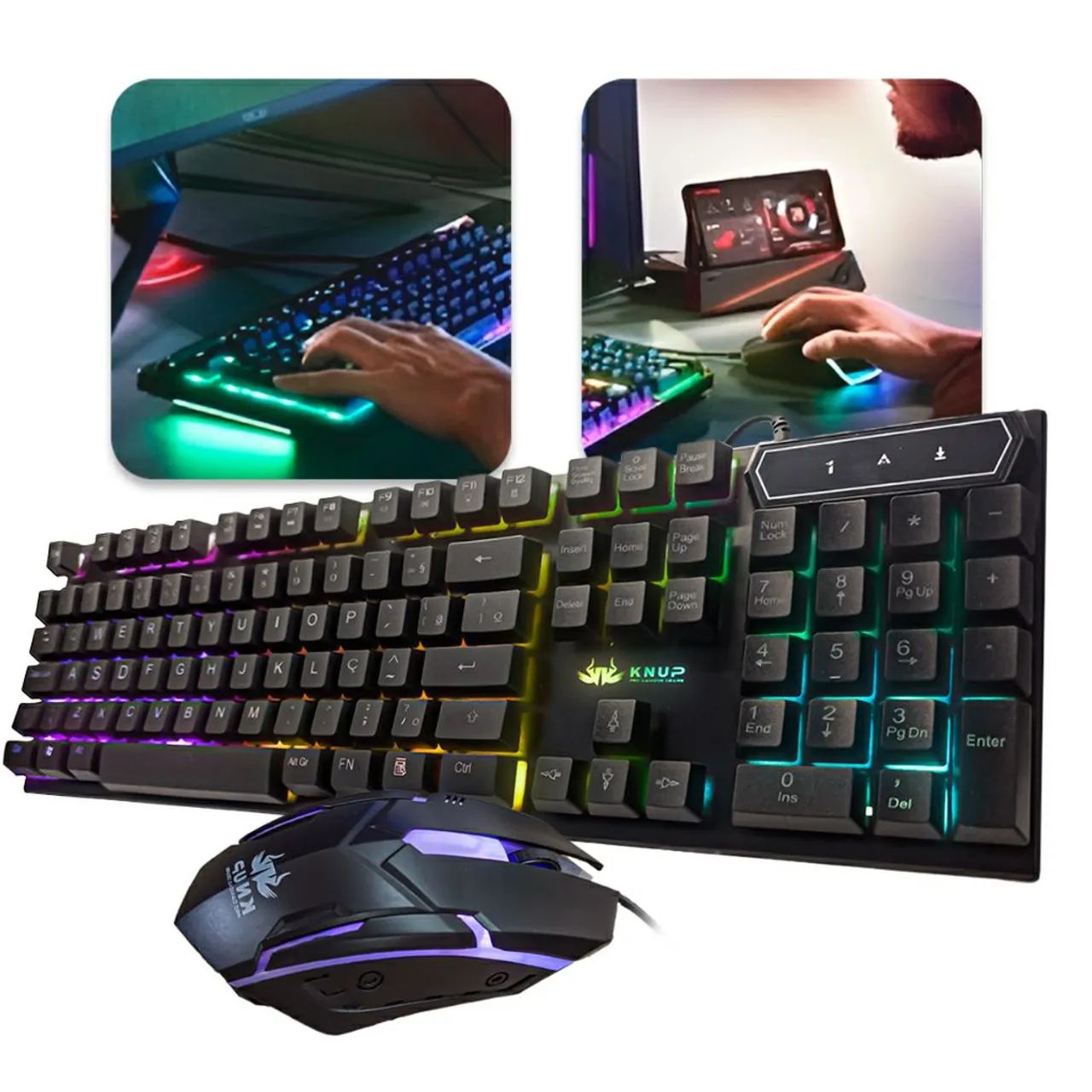 KIT teclado e mouse Gamer RGB  - Foto 3