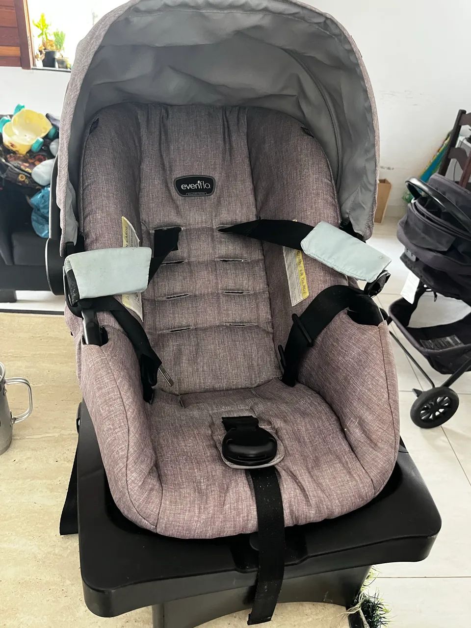 Moses Basket Stroller and Baby Car Seat with Base