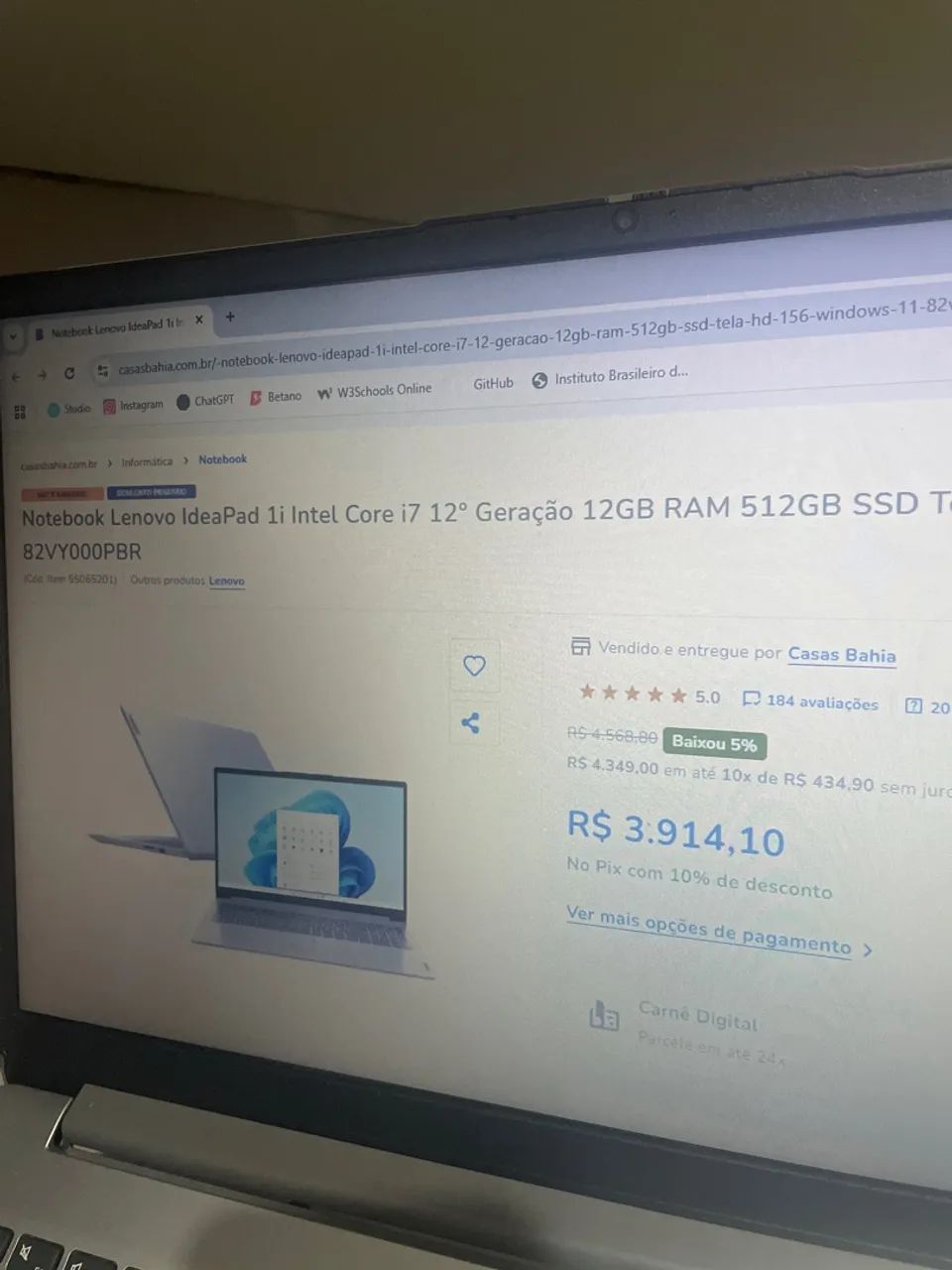 Notebook Lenovo, Intel core i7, 12gb/512gb ssd - Foto 4