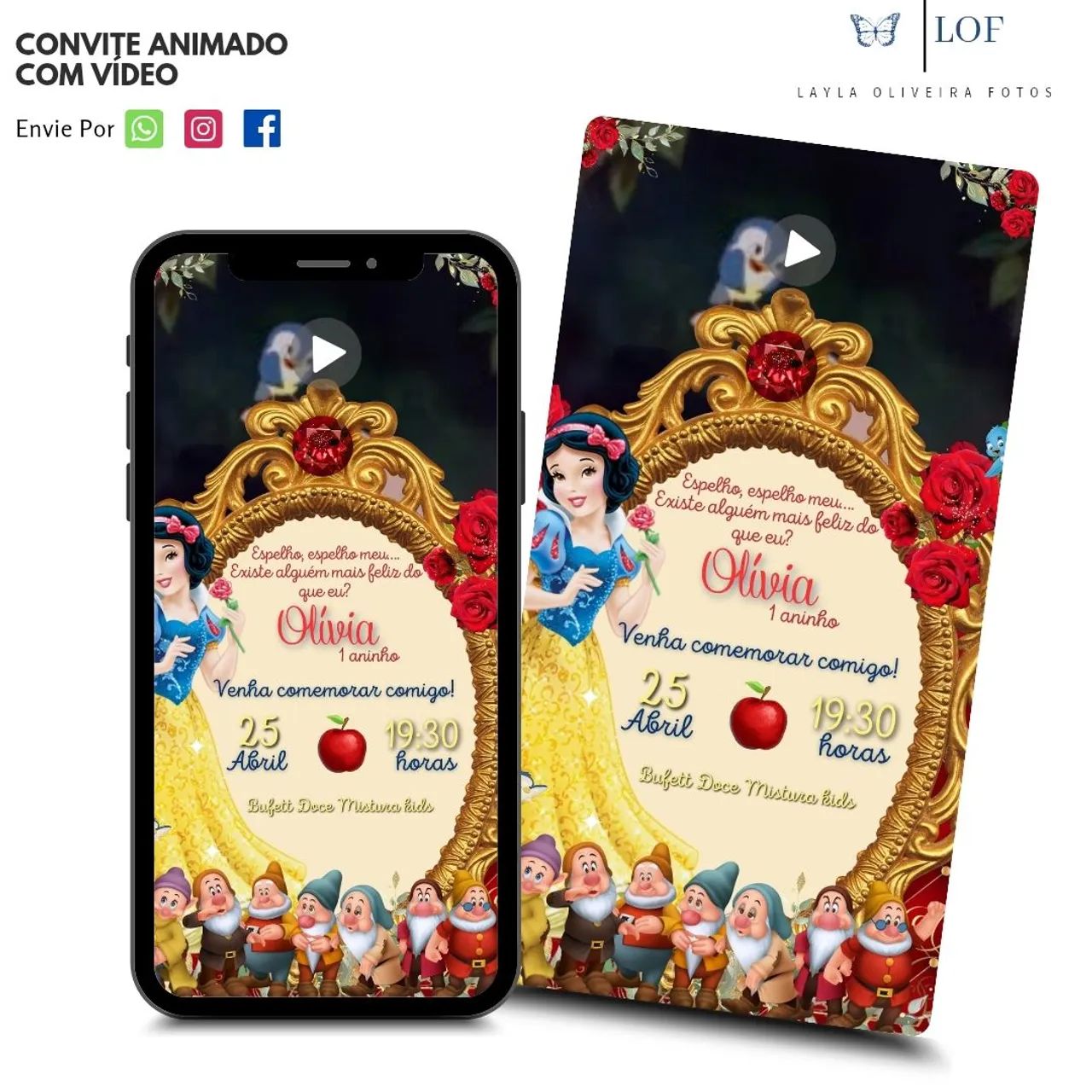 CONVITE DIGITAL PERSONALIZADO/QUALQUER TEMA