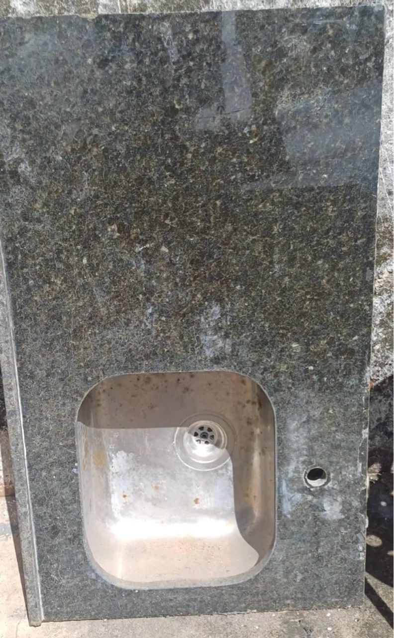 Cuba de Aço com Bancada de Granito