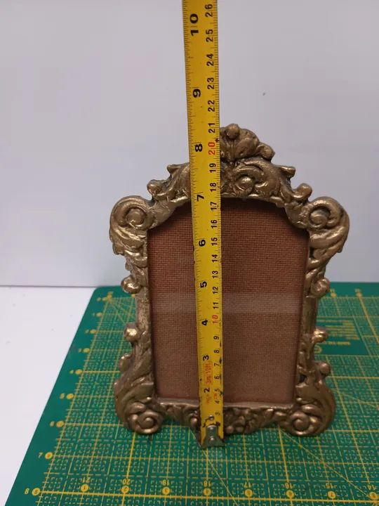 Porta-retrato antigo bronze 21 x 14 cm - Foto 4