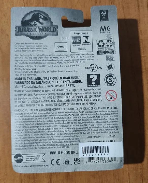 Jeep Wrangler 93 Jurassic Park Matchbox - Foto 2