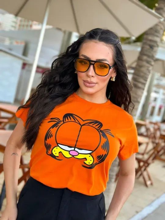 Camiseta Garfield Laranja - Tamanho M - Foto 3
