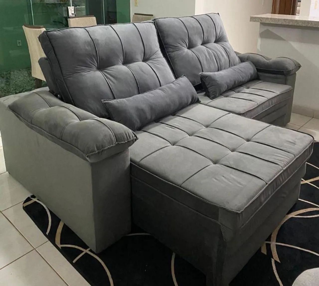 Sofá retrátil e reclinável de 2.50mt 