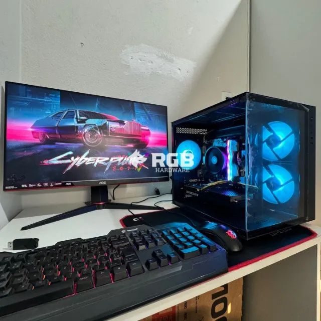 PC Gamer COMPLETO RYZEN 5 + RTX 3060 + 1 ano de garantia e em até 12x
