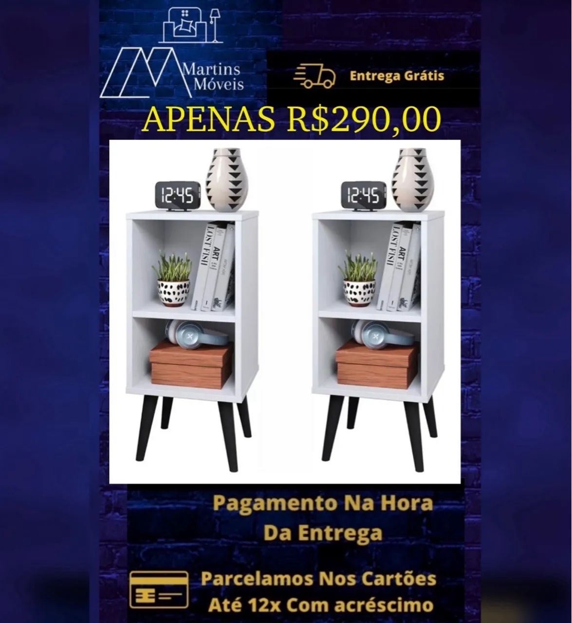 GRANDE PROMOÇÃO KIT 2 MESA DE CABECEIRA ENTREGA GRATIS ACEITA CARTÃO - Foto 3