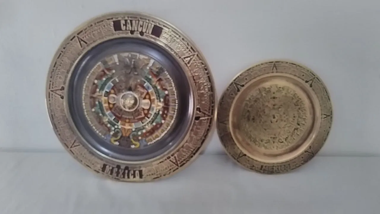 Pratos Decorativos de Parede Cancun México Estilo Asteca